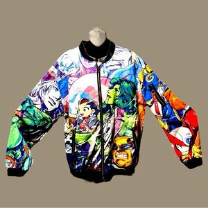 Colorful Graphic  superheroes anime Bomber Jacket